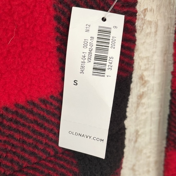 NWT Old Navy Buffalo Plaid Pullover Quarter Zip Fleece - Picture 9 of 9